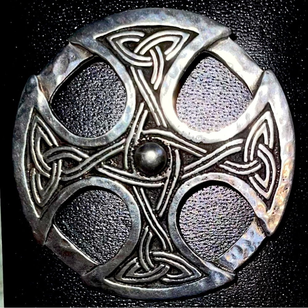 NIB Signed St. Justin Celtic Cross Brooch. Sterling Silver. Nvr Worn #MothersDay